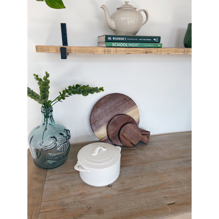 Set of 3 round Walnut Boards